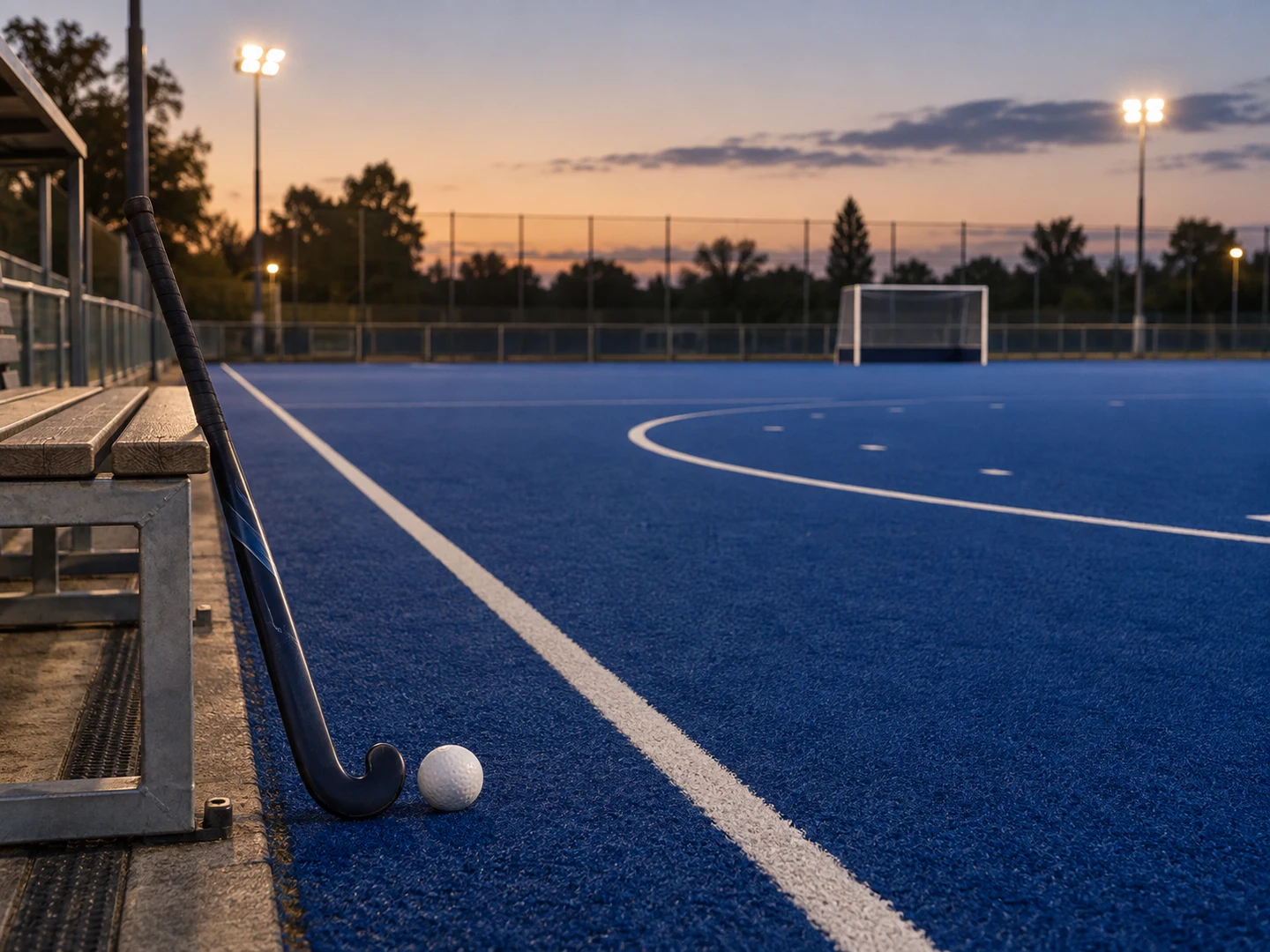 Cancha de hockey ilustrativa